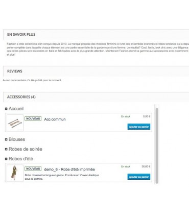 Module Prestashop:  Module Prestashop: Super Onglet Accessoires 