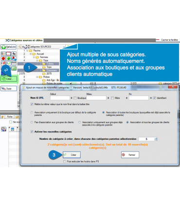 PrestaCatégories création mulitple de catégories et sous catégories