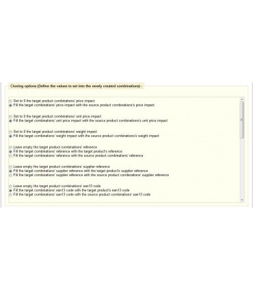 Module Prestashop: Combinations Cloning 