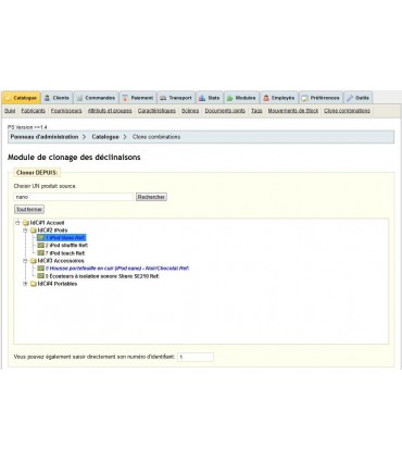 Module Prestashop: Clonage des déclinaisons