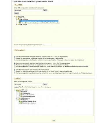 Specific Prices (old name: Quantity Discounts) Cloning