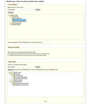 Module Prestashop: Clonage des pièces jointes