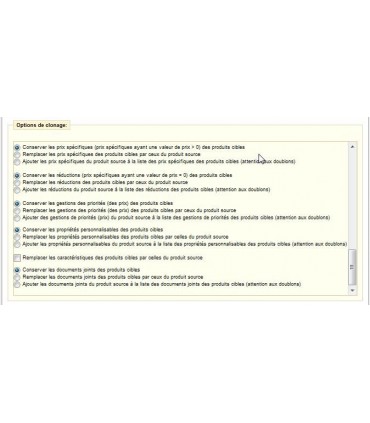 Module Prestashop: Clonage du contenu des produits