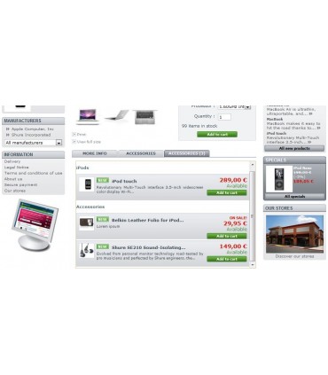 Prestashop Module : Super Accessories Tab