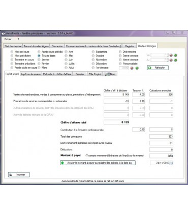 AutoPresta: Accounting book for French auto-entrepreneurs using Prestashop