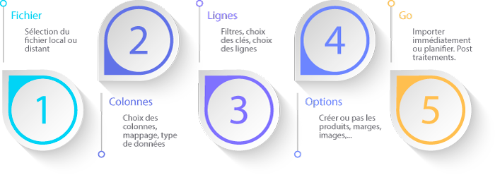 Les 5 étapes clé du processus d'importation dans PrestaShop