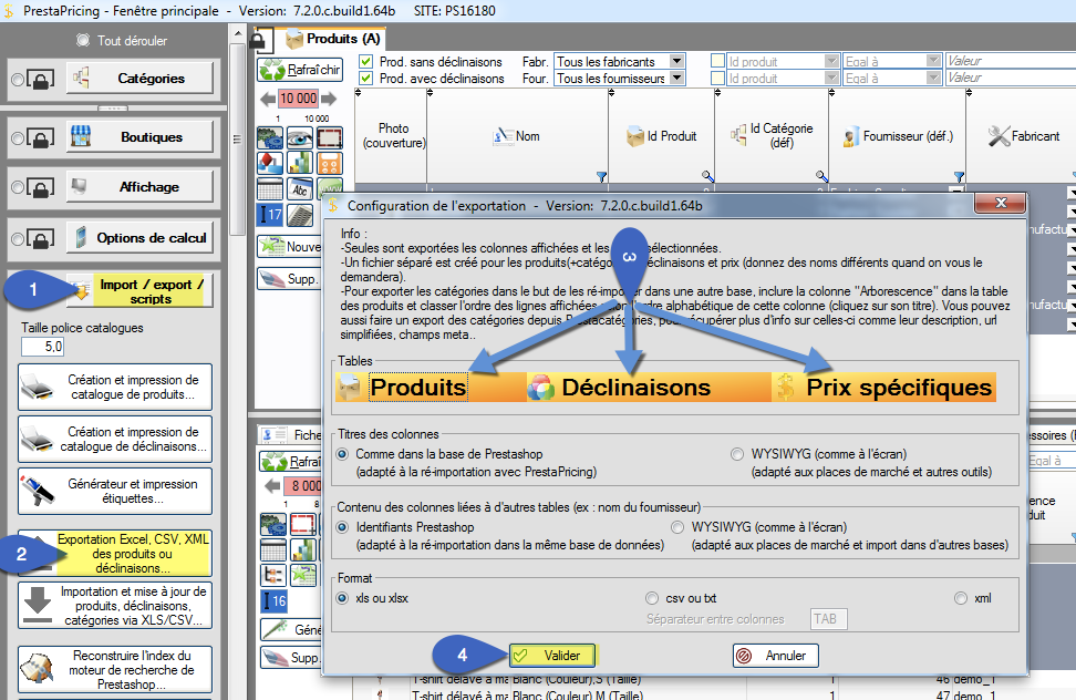 How to export the variations in PrestaPricing?