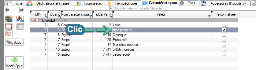 Comment modifier la valeur d'une caractéristique d'un produit dans PrestaPricing?