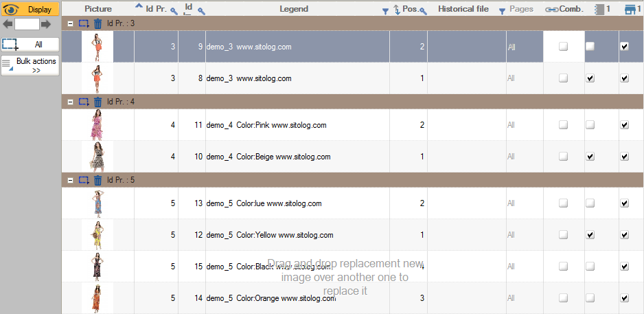 The photos columns moved to the first place