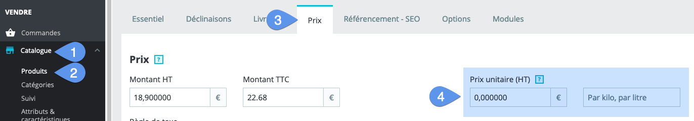 Prix par unité de mesure dans PrestaShop