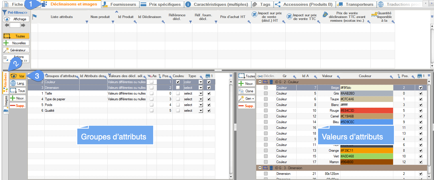 Managing attributes with the PrestaShop Merlin Backoffice module
