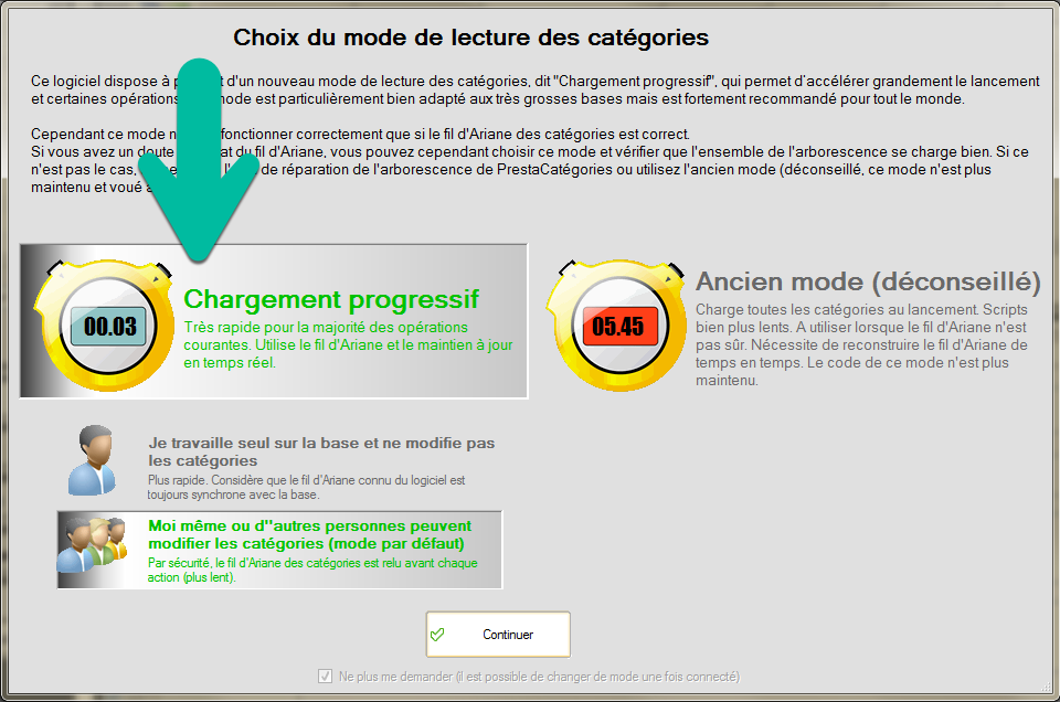 Mode de chargement progressif bien plus rapide