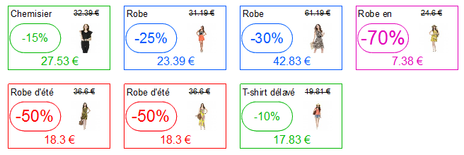 discounts easily visible on price labels