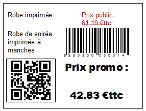 Numeric stickers with QR code