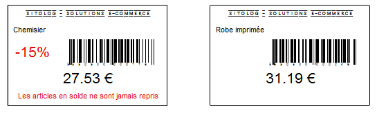 Sticker with free text area or logo