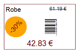 labels with oriented text