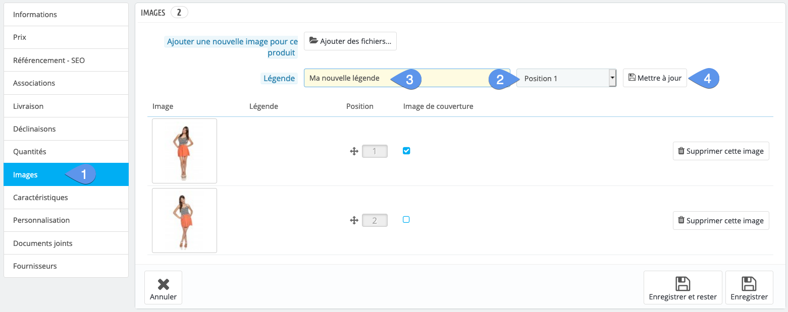 Gestion des photos dans PrestaShop 1.6