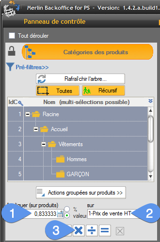 Re-calculer les anciens prix