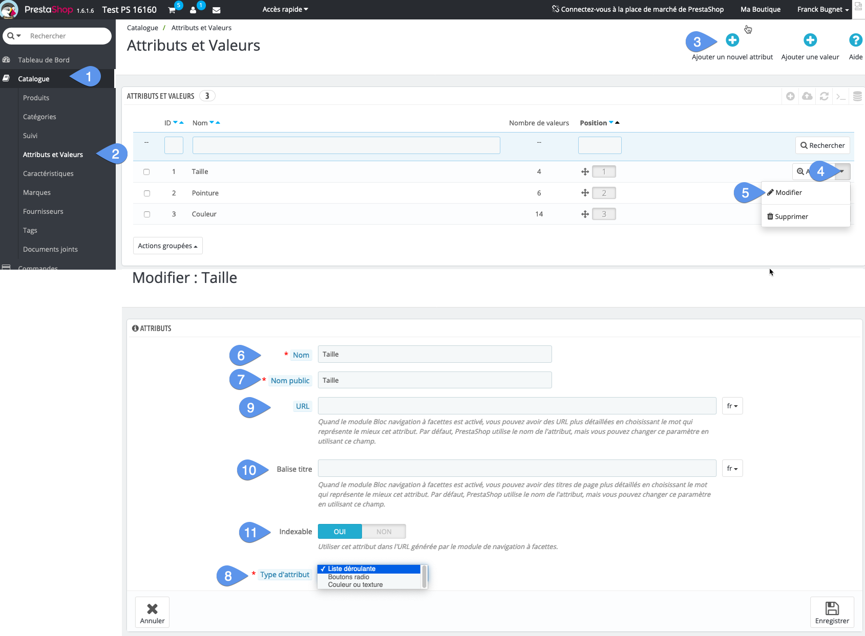 How to create attribute groups with PrestaShop 1.6