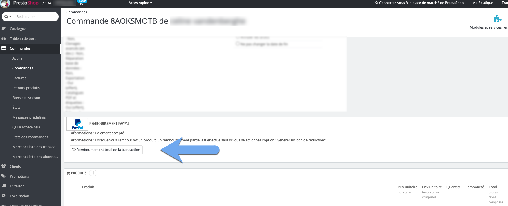 Rembourser un règlement Paypal