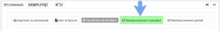 Générer un remboursement standard dans PrestaShop
