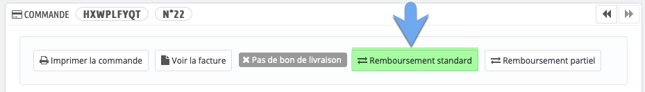 Generate a standard refund in PrestaShop