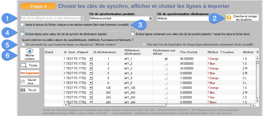 Clefs de synchro