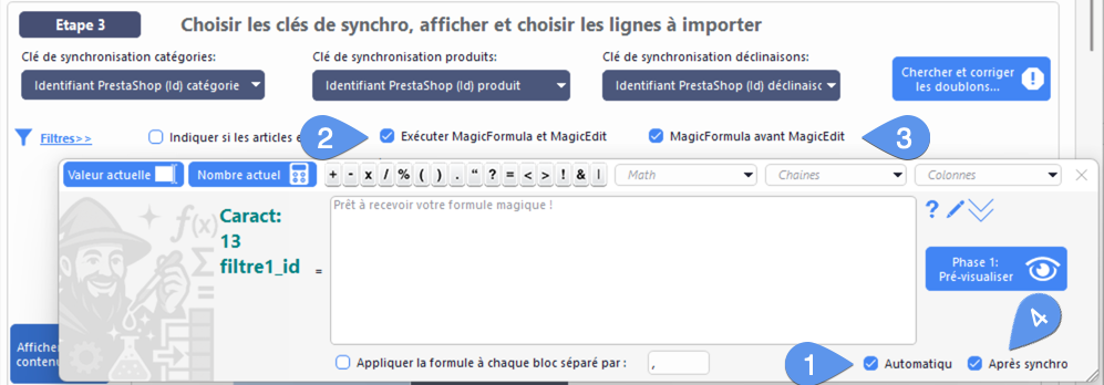 Automatisation MagicEdit et MagicFormula